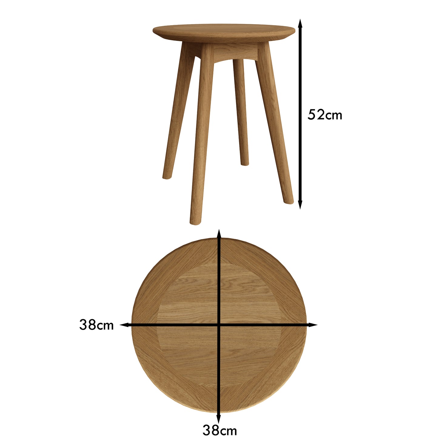 Taberno Oak Round Wine Table