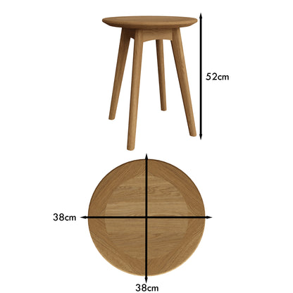 Taberno Oak Round Wine Table