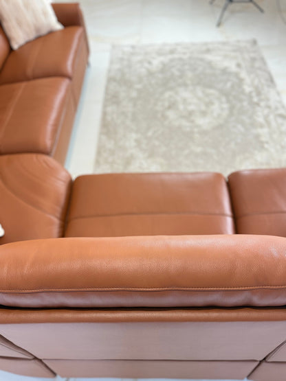 Arizona Electric Recliner Sofa Tan Large Corner