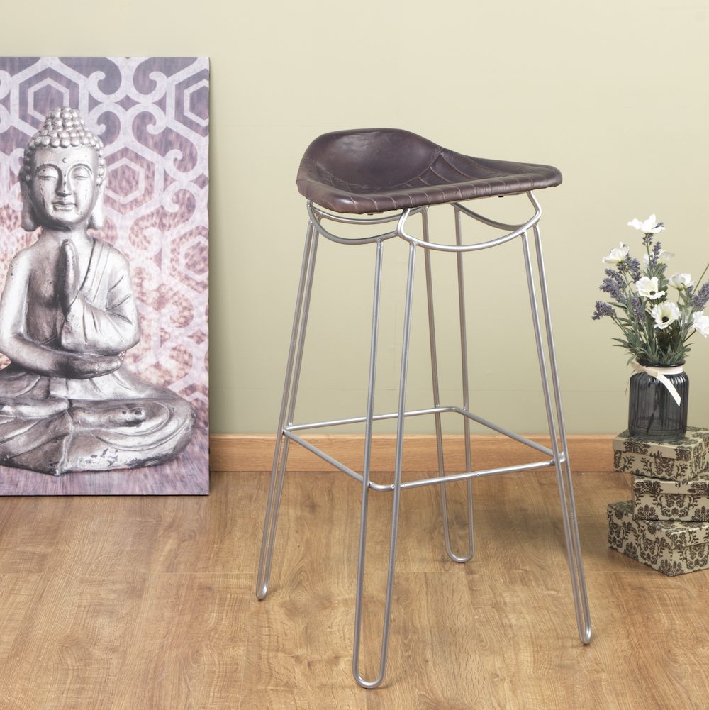 Artisan Breakfast Bar Stool Genuine Leather