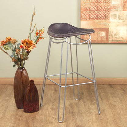 Artisan Breakfast Bar Stool Genuine Leather