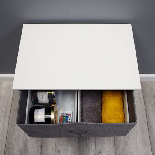 Lotte Modern 2 Drawer Bedside Cabinet Grey