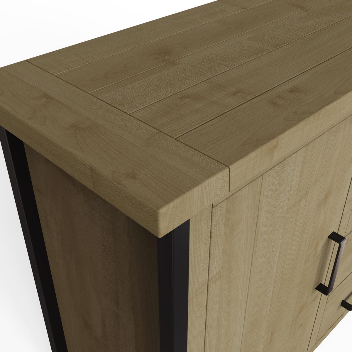 Lowry 2 Door 4 Drawer Large Sideboard Driftwood Lacquered Solid Reclaimed Pine