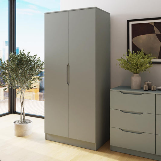 Luno 2 Door Double Wardrobe - Ash Green