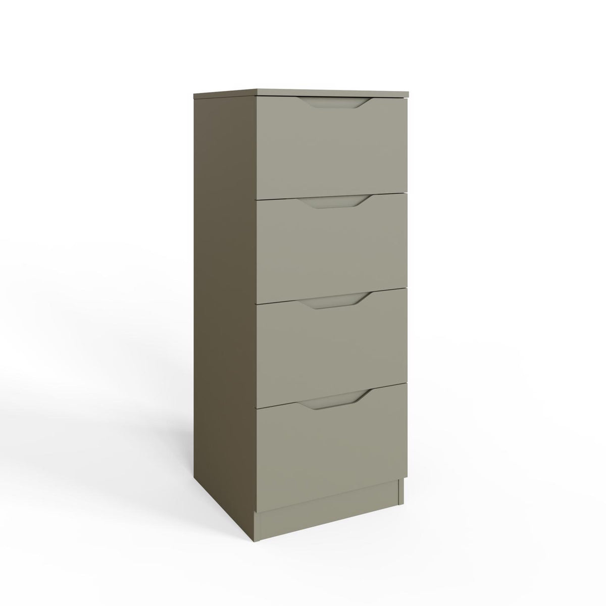 Luno 4 Drawer Tallboy Chest Of Drawers - Ash Green