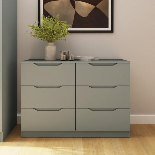 Luno 6 Drawer Chest Of Drawers - Ash Green