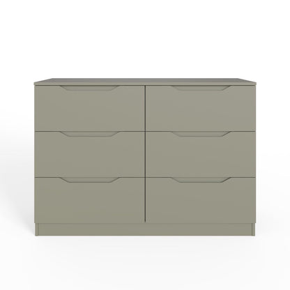 Luno 6 Drawer Chest Of Drawers - Ash Green