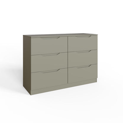 Luno 6 Drawer Chest Of Drawers - Ash Green