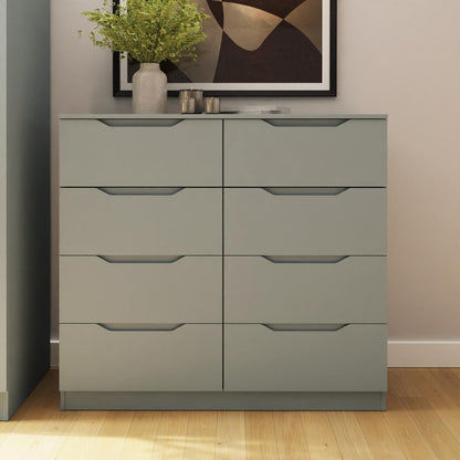 Luno 8 Drawer Chest Of Drawers - Ash Green