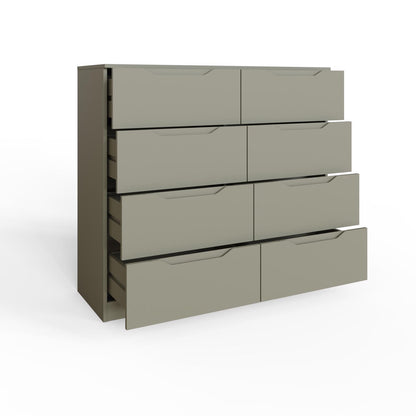 Luno 8 Drawer Chest Of Drawers - Ash Green