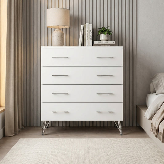 Maldon White 4 Drawer Chest Of Drawers