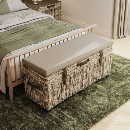 Maya Handmade Kubu Rattan Storage Bench