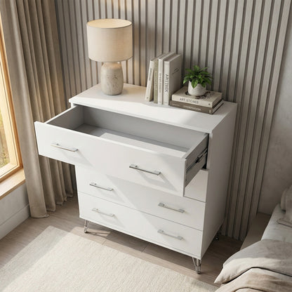 Maldon White 4 Drawer Chest Of Drawers