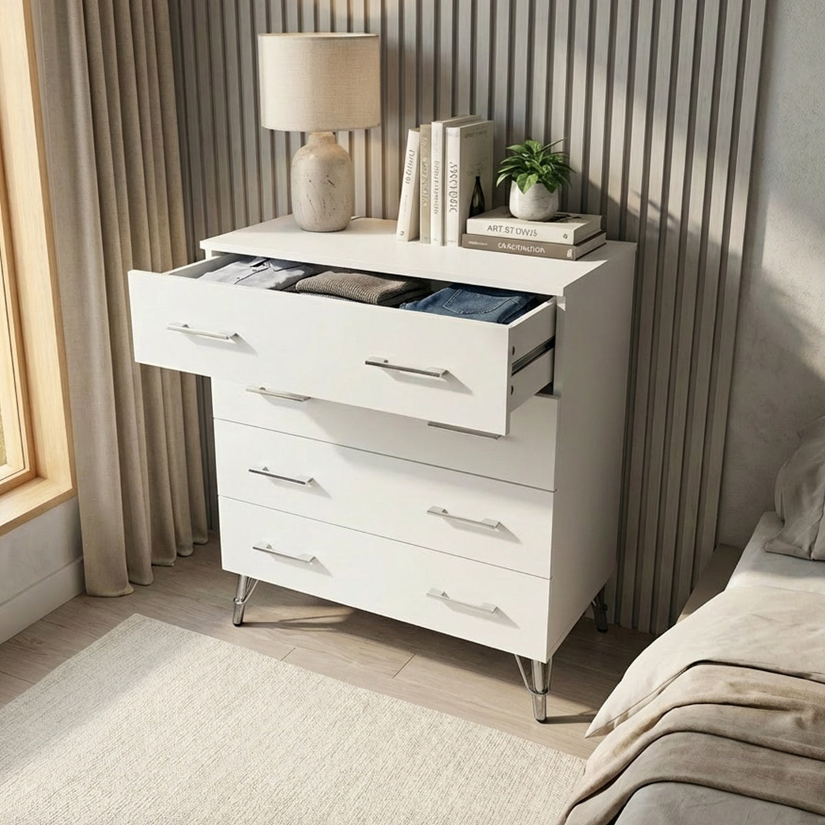 Maldon White 4 Drawer Chest Of Drawers