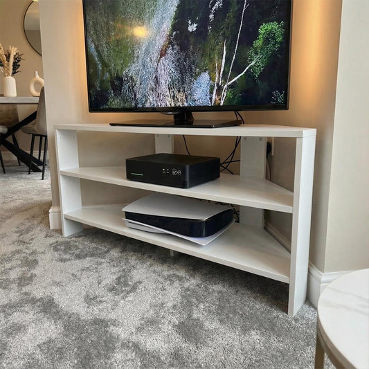 Corner TV Unit - Matt White