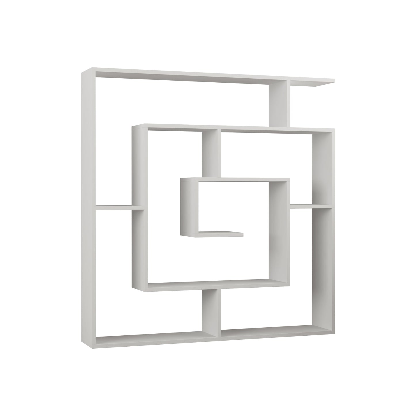 Labirent Modern Bookcase Display Unit White 129cm High