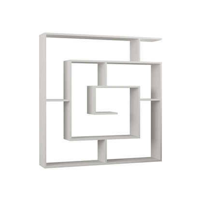 Labirent Modern Bookcase Display Unit White 129cm High