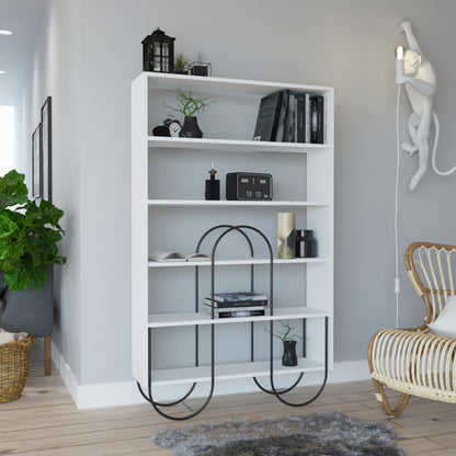 Norfolk Modern Bookcase Display Unit White Tall 159.1cm