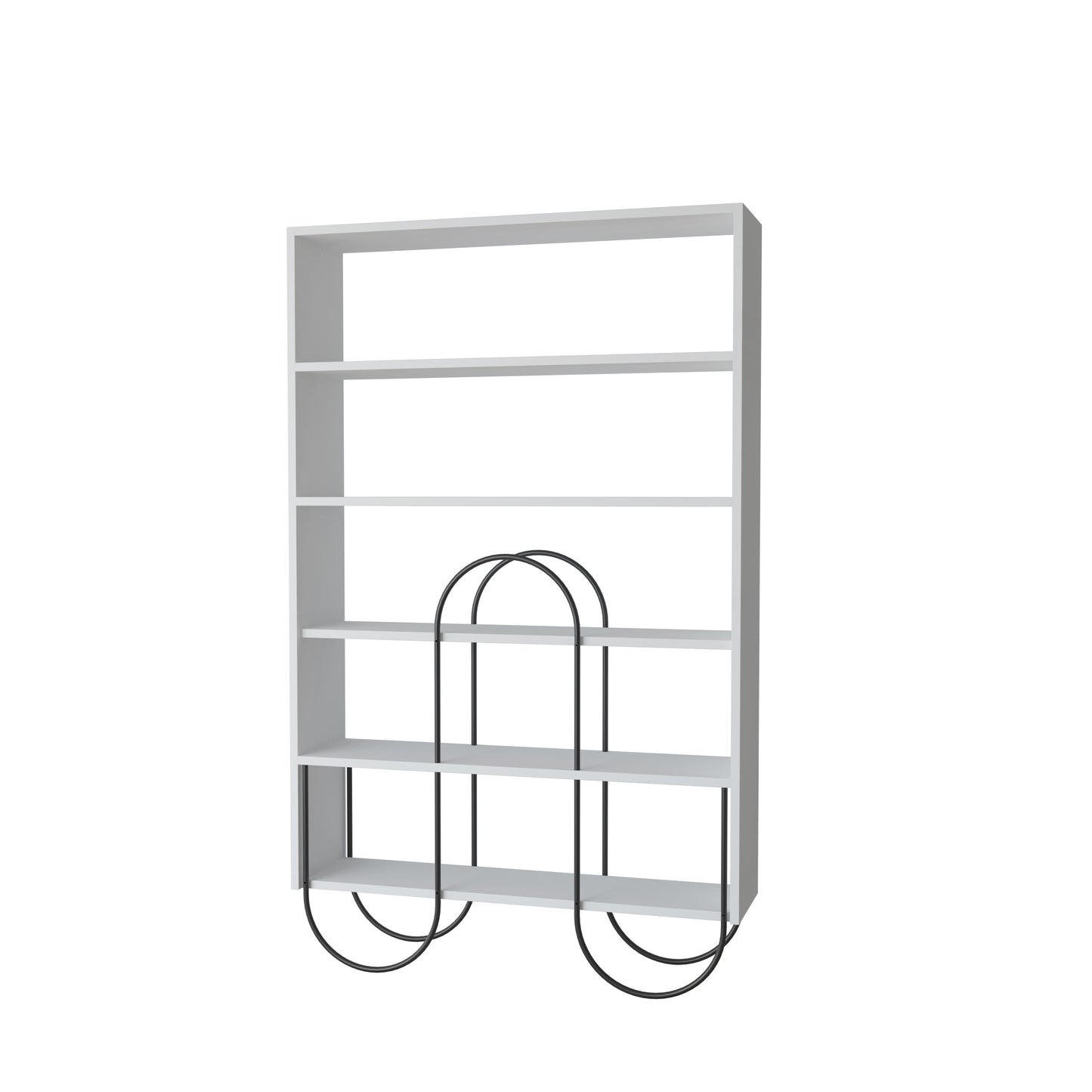 Norfolk Modern Bookcase Display Unit White Tall 159.1cm
