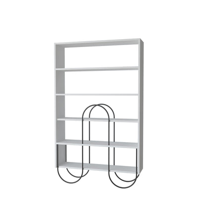 Norfolk Modern Bookcase Display Unit White Tall 159.1cm