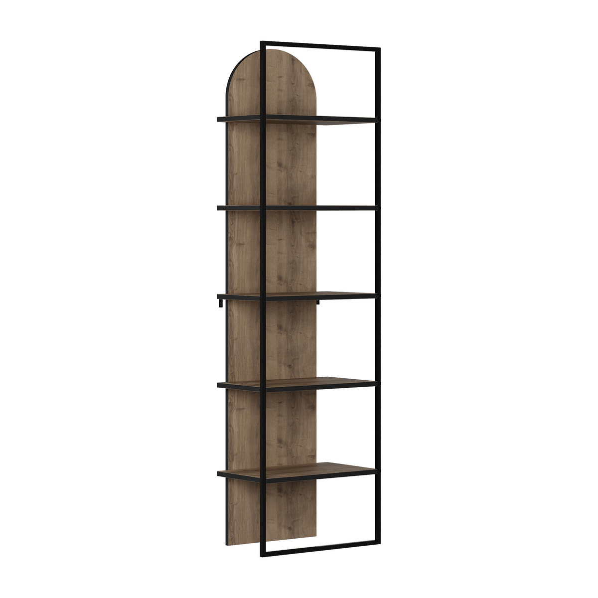 Archy Modern Bookcase 5-Tier Wall Mounted Shelf Dark Oak 180 cm