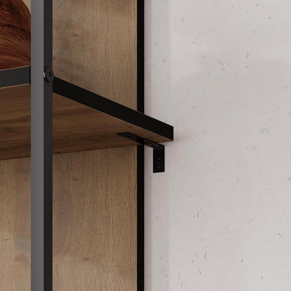 Archy Modern Bookcase 5-Tier Wall Mounted Shelf Dark Oak 180 cm