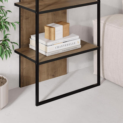 Archy Modern Bookcase 5-Tier Wall Mounted Shelf Dark Oak 180 cm