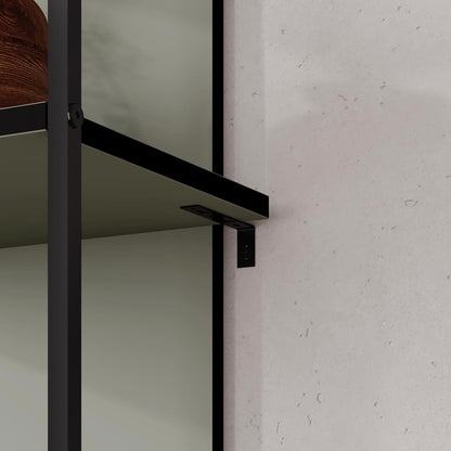Archy Modern Bookcase 5-Tier Wall Mounted Shelf Ash Green 180 cm