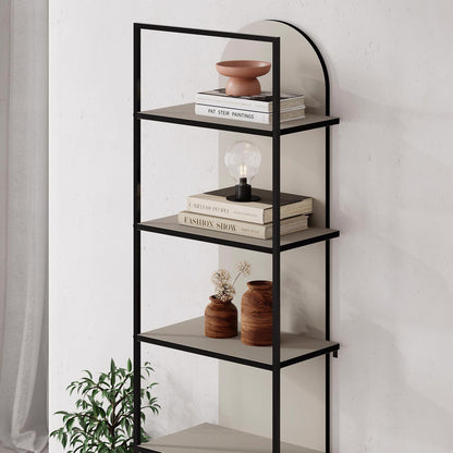 Archy Modern Bookcase 5-Tier Wall Mounted Shelf Sandstone 180 cm