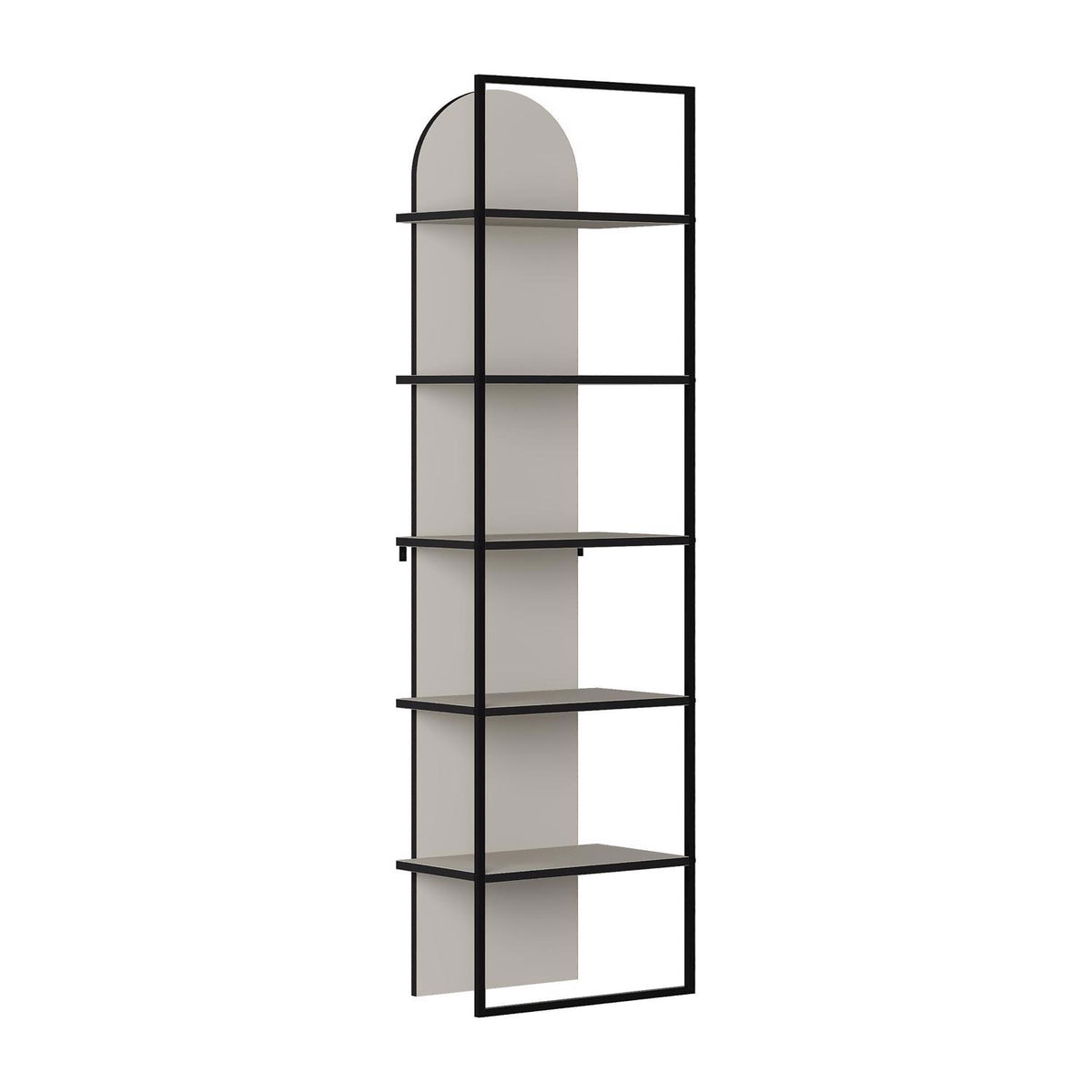 Archy Modern Bookcase 5-Tier Wall Mounted Shelf Sandstone 180 cm