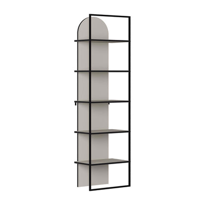 Archy Modern Bookcase 5-Tier Wall Mounted Shelf Sandstone 180 cm