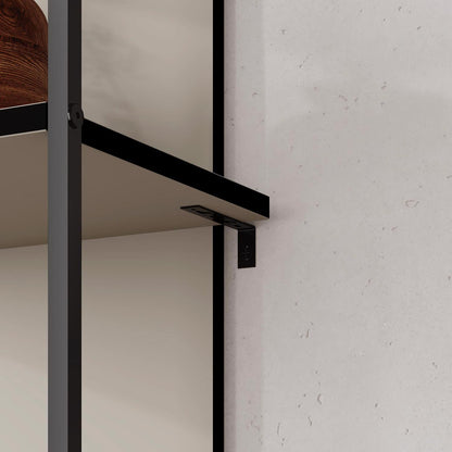 Archy Modern Bookcase 5-Tier Wall Mounted Shelf Sandstone 180 cm