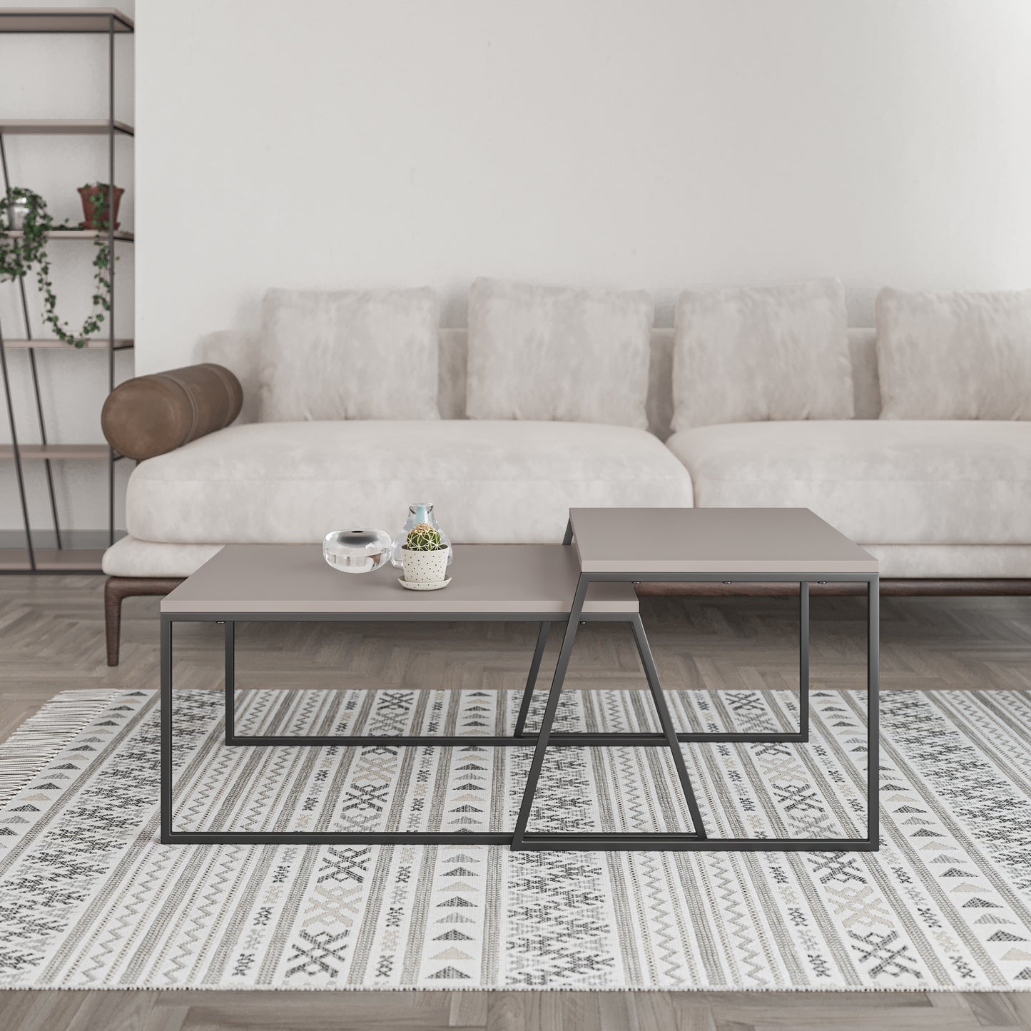 Pal Modern Coffee Table Mocha Grey