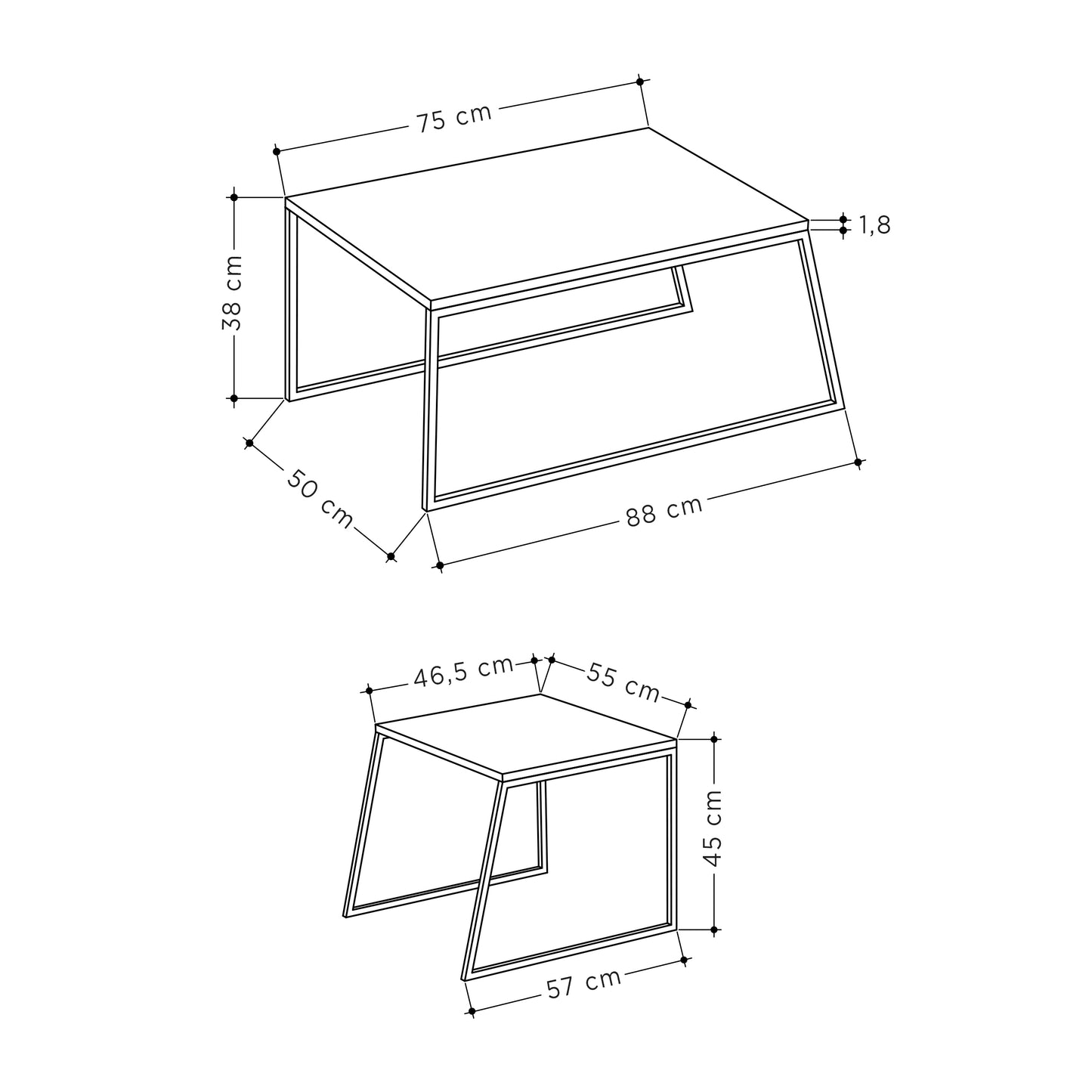 Pal Modern Coffee Table Mocha Grey