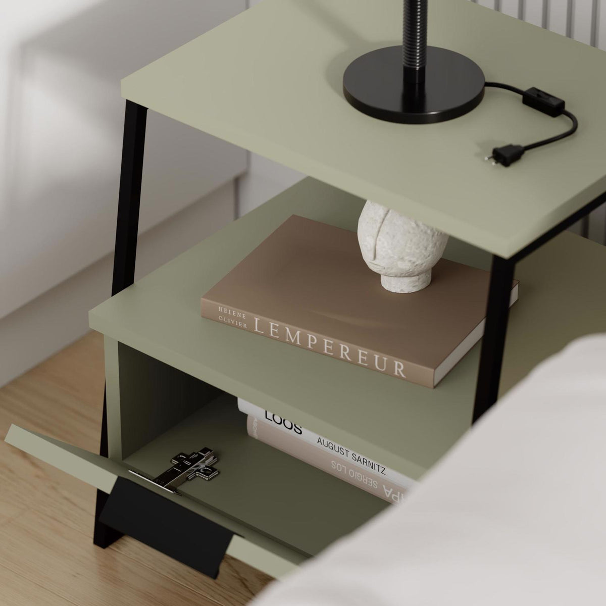 Pal Modern Nightstand Ash Green