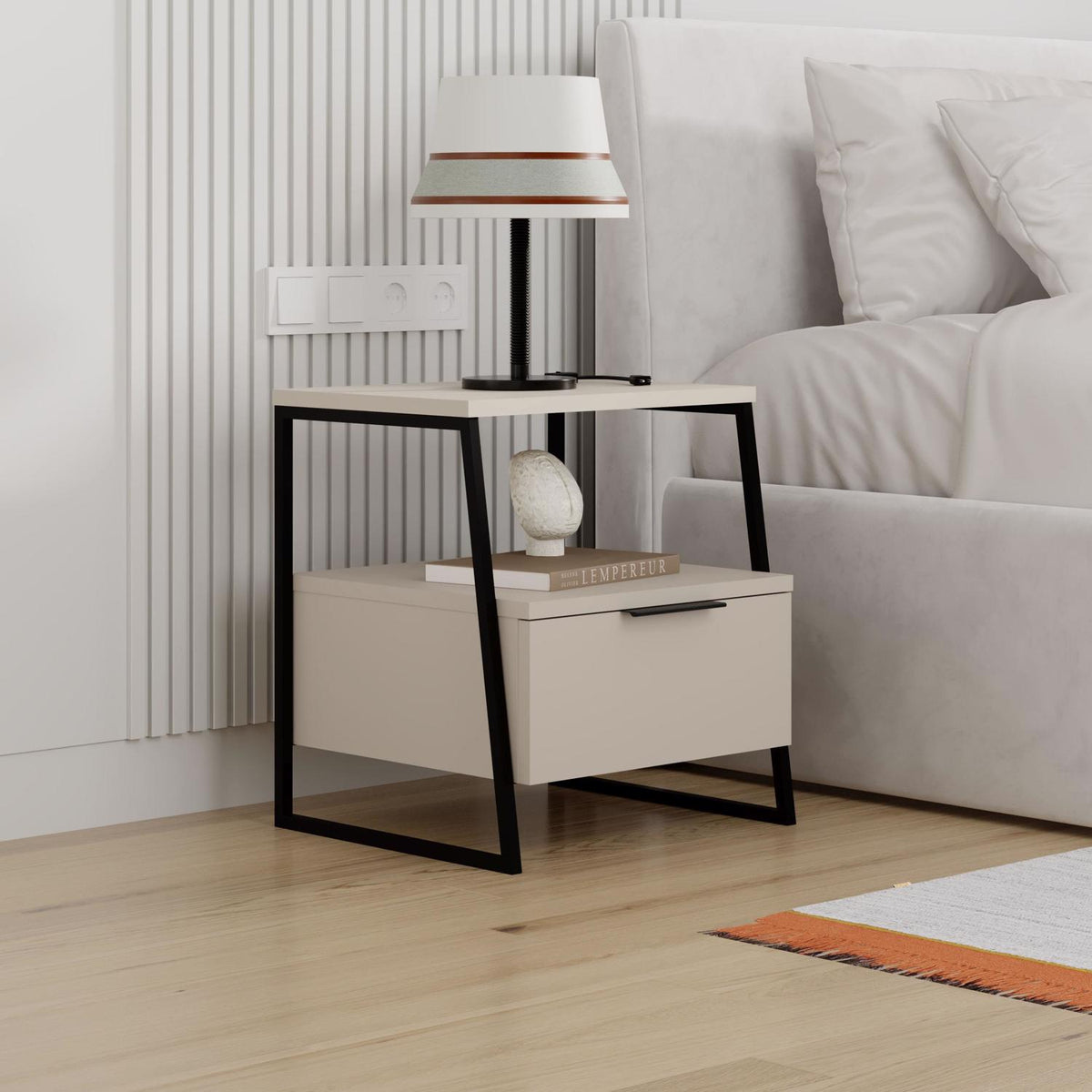 Pal Modern Nightstand Sandstone