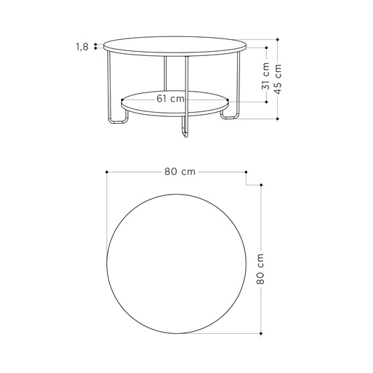 Corro Modern Coffee Table Oak Lotus