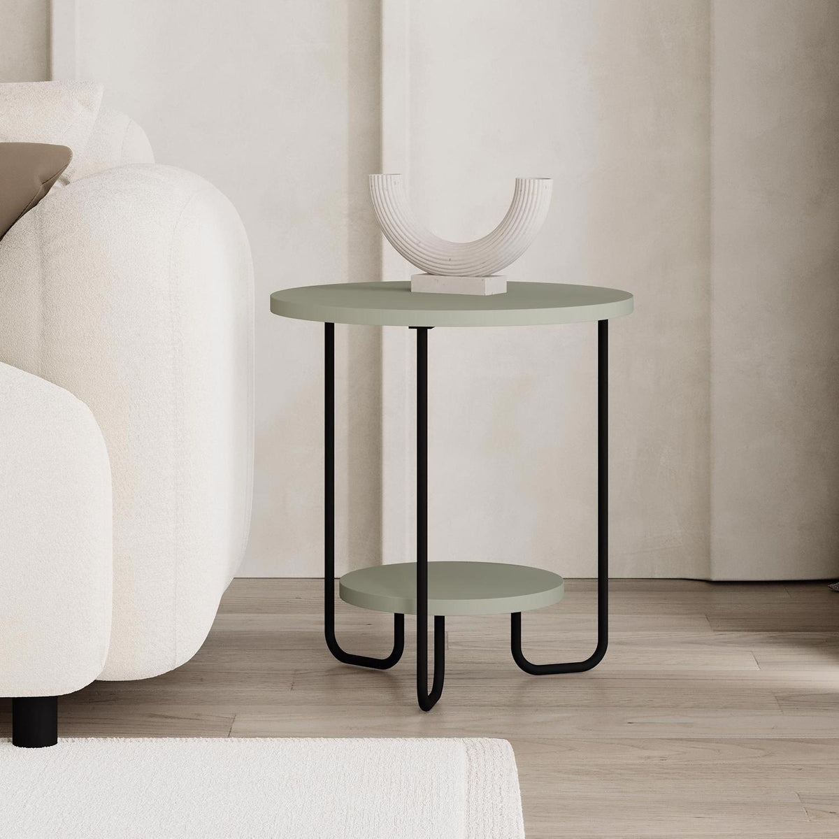 Corro Modern Side End Table Ash Green
