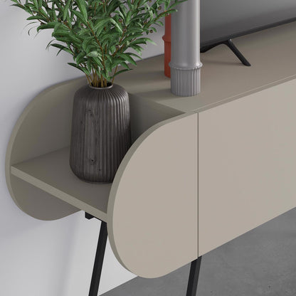 Capsule Modern TV Unit Multimedia Centre Sandstone with Storage