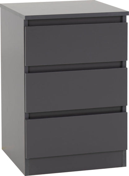 Malvern 3 Drawer Bedside – Multiple Finishes