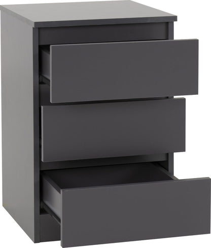 Malvern 3 Drawer Bedside – Multiple Finishes