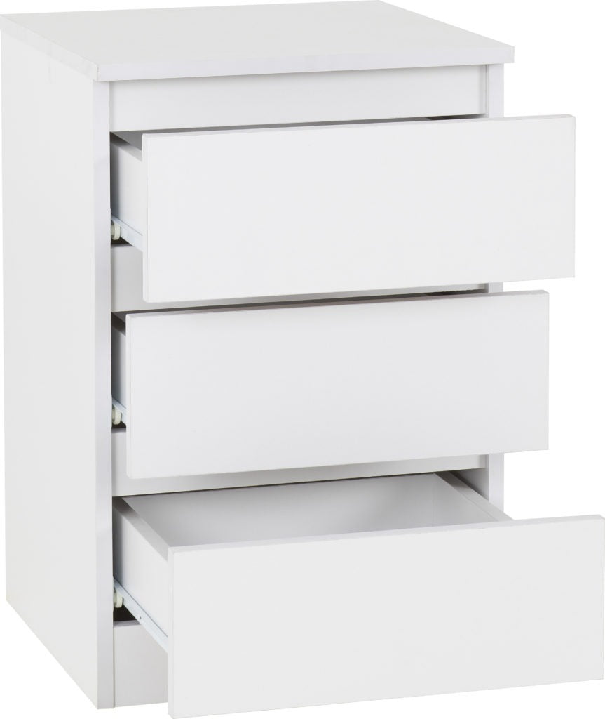 Malvern 3 Drawer Bedside – Multiple Finishes
