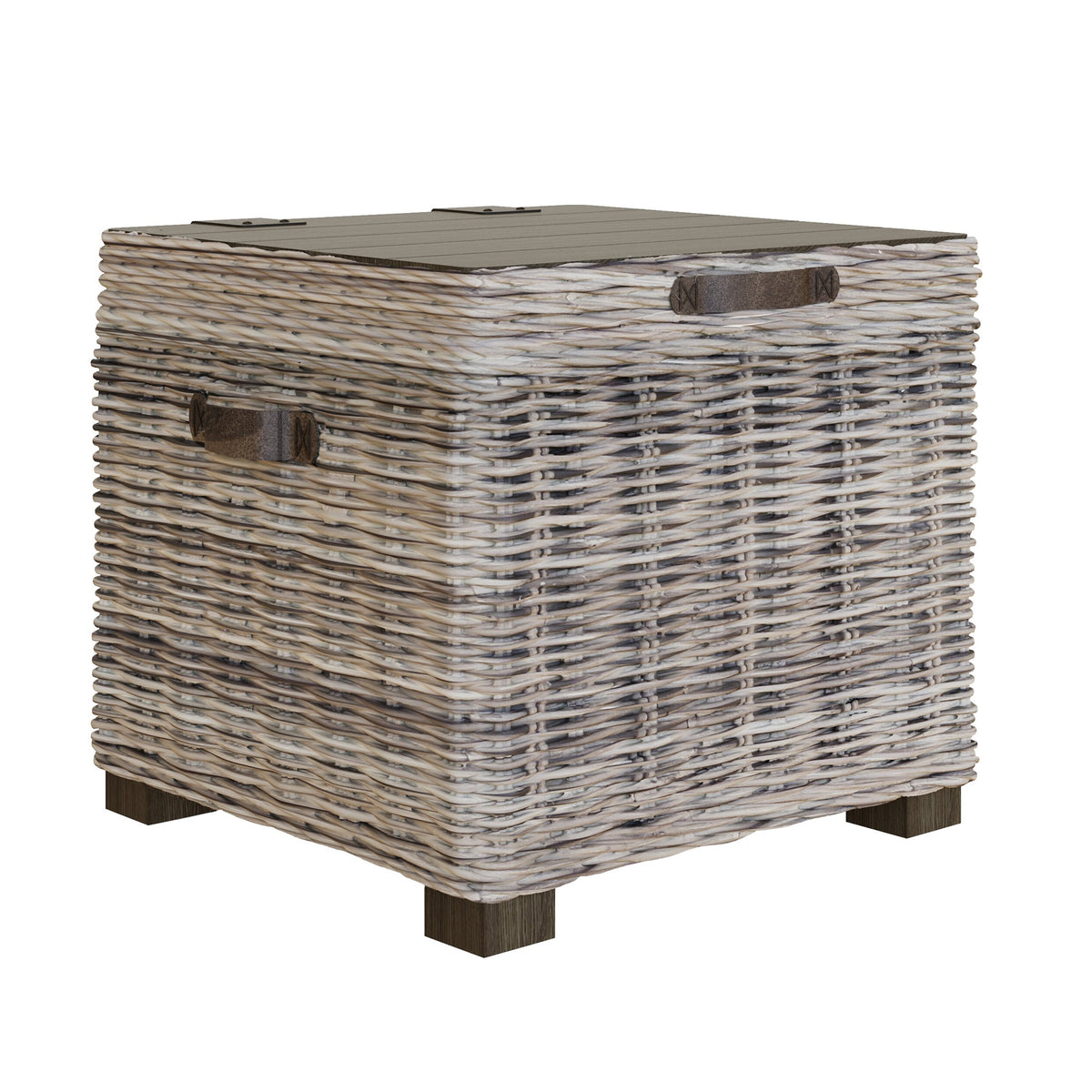 Maya Handmade Kubu Rattan Storage Side Table