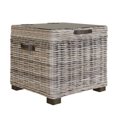 Maya Handmade Kubu Rattan Storage Side Table