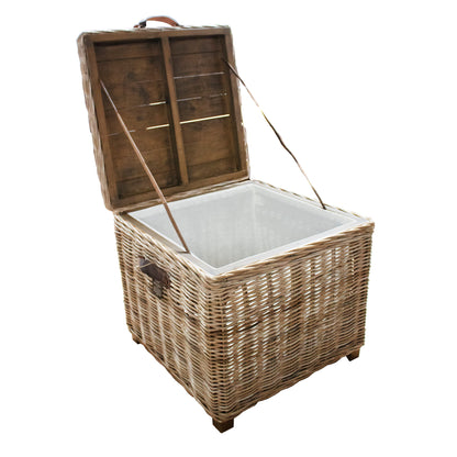 Maya Handmade Kubu Rattan Storage Side Table