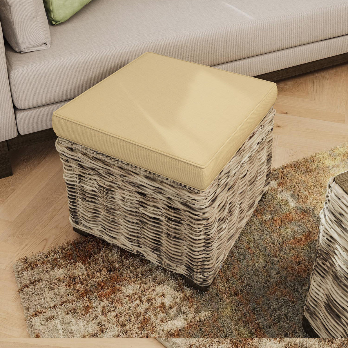Maya Handmade Kubu Rattan Small Storage Stool