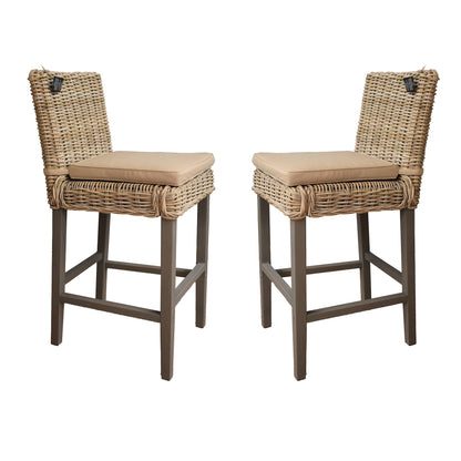 Maya Bar Stools Greywash Set of 2