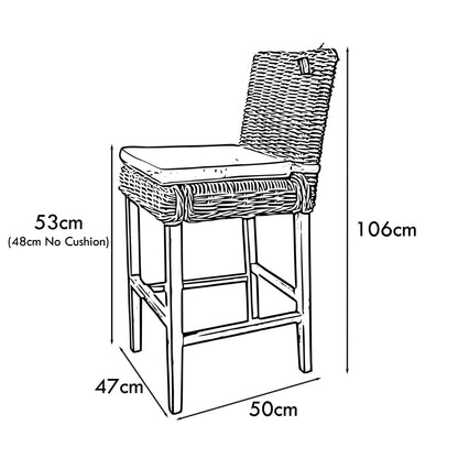 Maya Bar Stools Greywash Set of 2