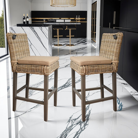 Maya Bar Stools Greywash Set of 2