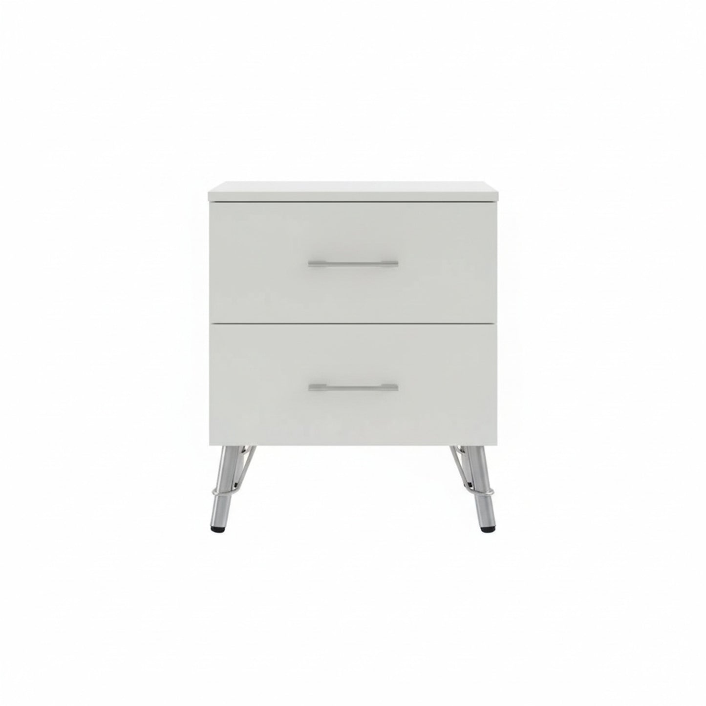 Maldon White 2 Drawer Bedside Chest Table